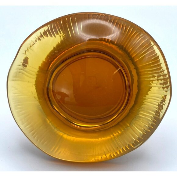 3 Viking Glass Mushrooms Persimmon Orange Amber Frosted Vintage MCM 60s 70s RARE - Picture 7 of 11